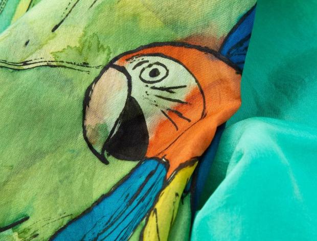 Malované lněné šaty Skrývám šelmu