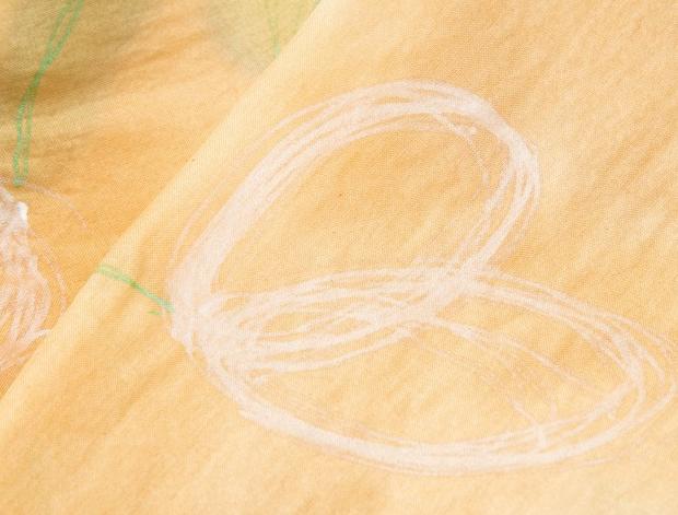 Malované lněné šaty Skrývám šelmu