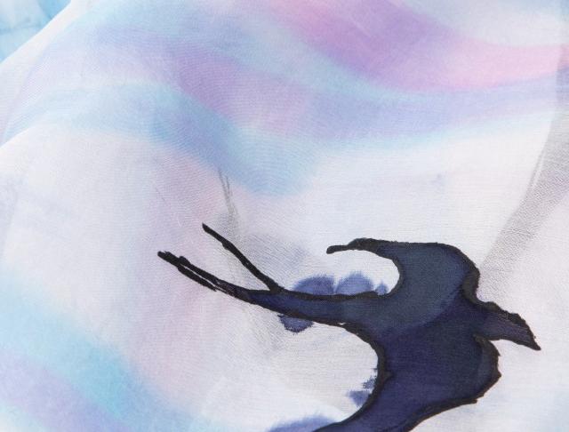 Malované lněné šaty Skrývám šelmu