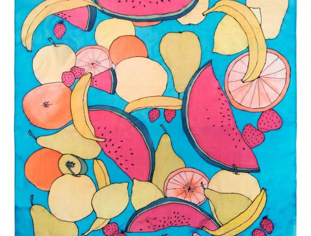 Malované lněné šaty Skrývám šelmu