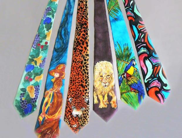 Malované lněné šaty Skrývám šelmu