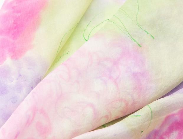 Malované lněné šaty Skrývám šelmu