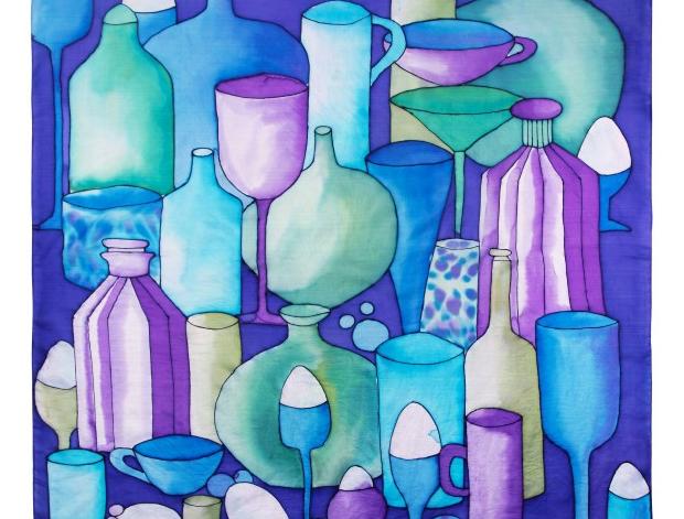 Malované lněné šaty Skrývám šelmu