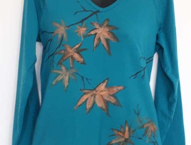 Malované lněné šaty Skrývám šelmu