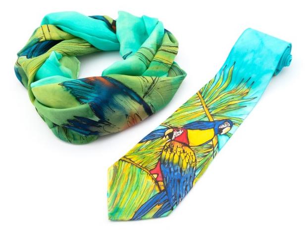 Malované lněné šaty Skrývám šelmu