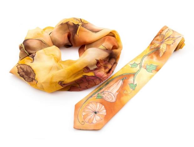 Malované lněné šaty Skrývám šelmu