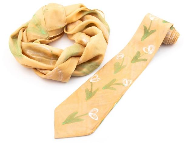 Malované lněné šaty Skrývám šelmu