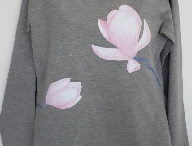 Malované lněné šaty Skrývám šelmu