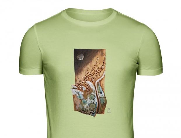 Malované lněné šaty Skrývám šelmu