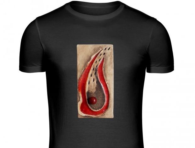 Malované lněné šaty Skrývám šelmu