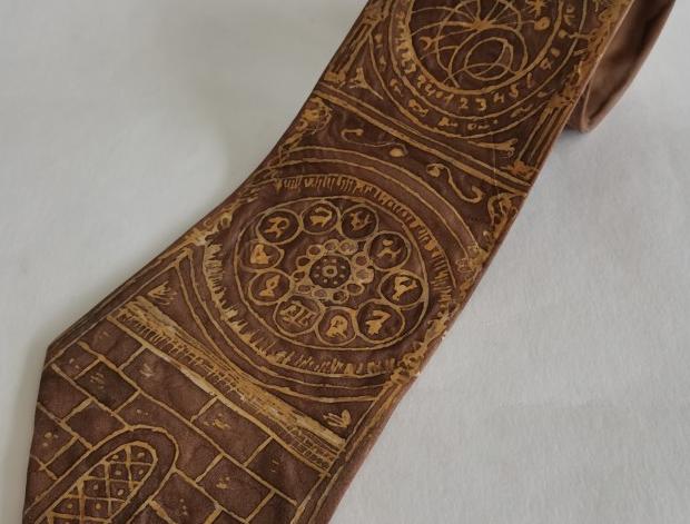 Malované lněné šaty Skrývám šelmu