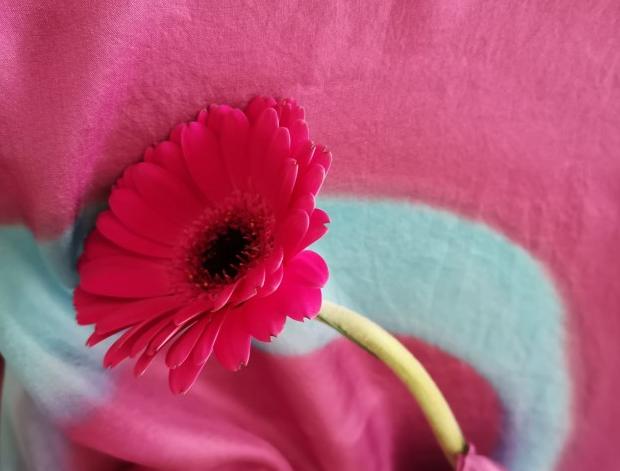 Malované lněné šaty Skrývám šelmu