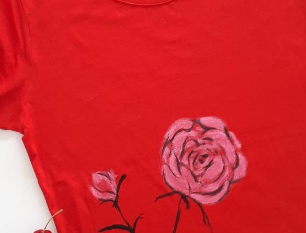 Malované lněné šaty Skrývám šelmu