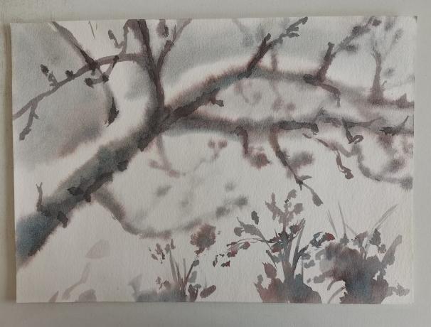 Malované lněné šaty Skrývám šelmu