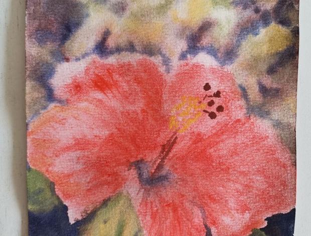 Malované lněné šaty Skrývám šelmu