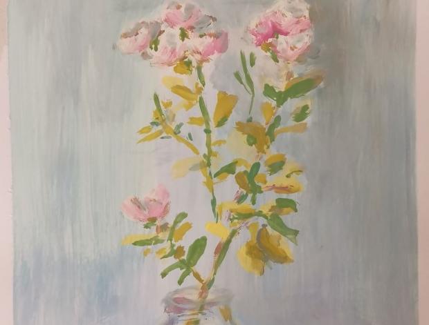 Malované lněné šaty Skrývám šelmu