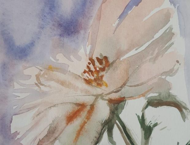 Malované lněné šaty Skrývám šelmu