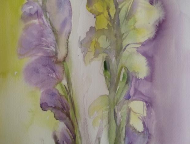 Malované lněné šaty Skrývám šelmu