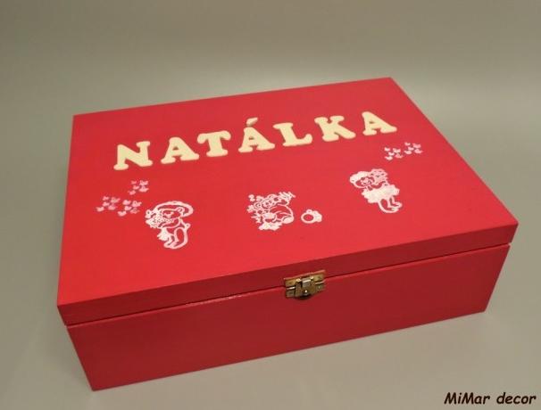 Sada 3 krabiček na sponky, gumičky