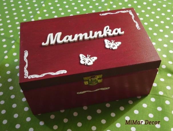 Sada 3 krabiček na sponky, gumičky