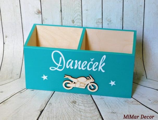 Sada 3 krabiček na sponky, gumičky