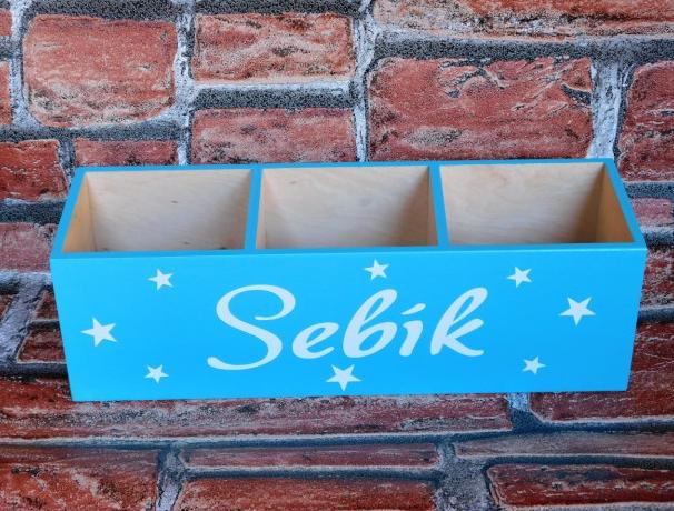 Sada 3 krabiček na sponky, gumičky