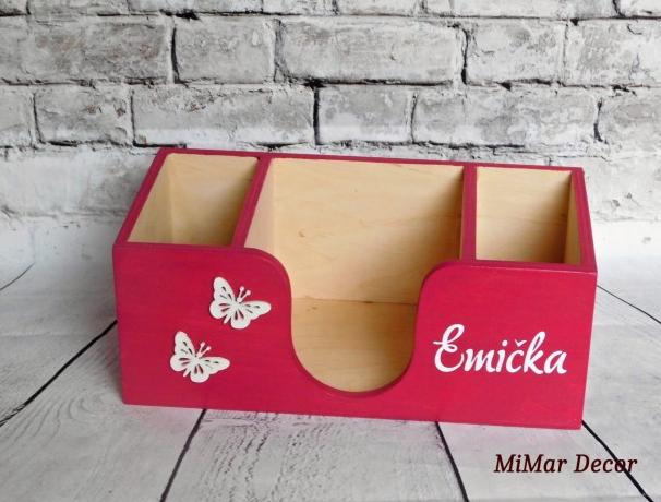 Sada 3 krabiček na sponky, gumičky