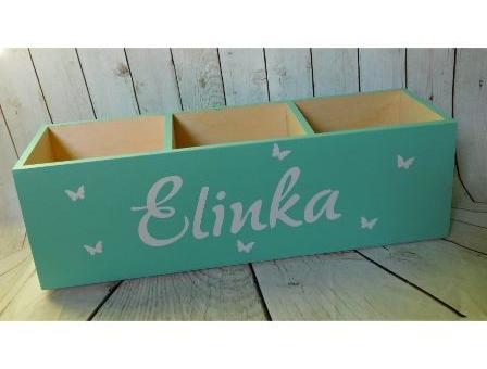 Sada 3 krabiček na sponky, gumičky