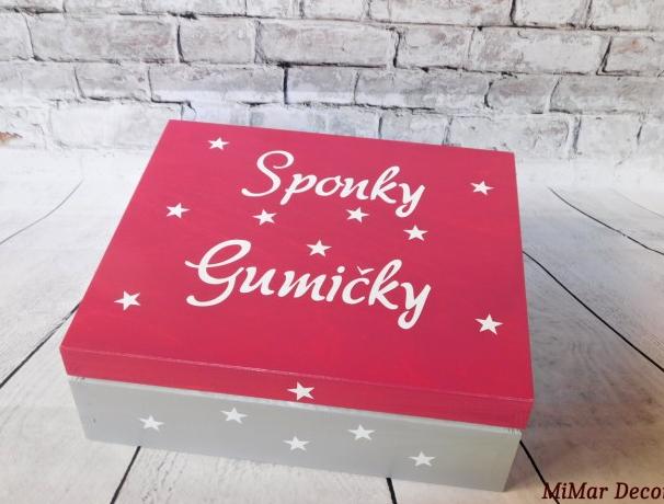 Sada 3 krabiček na sponky, gumičky