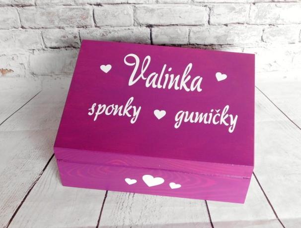 Sada 3 krabiček na sponky, gumičky