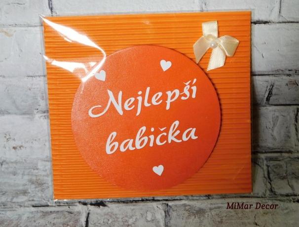 Dřevěná magnetka NEJLEPŠÍ BABIČKA