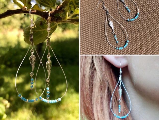 Náušnice - indiánsky nebeské