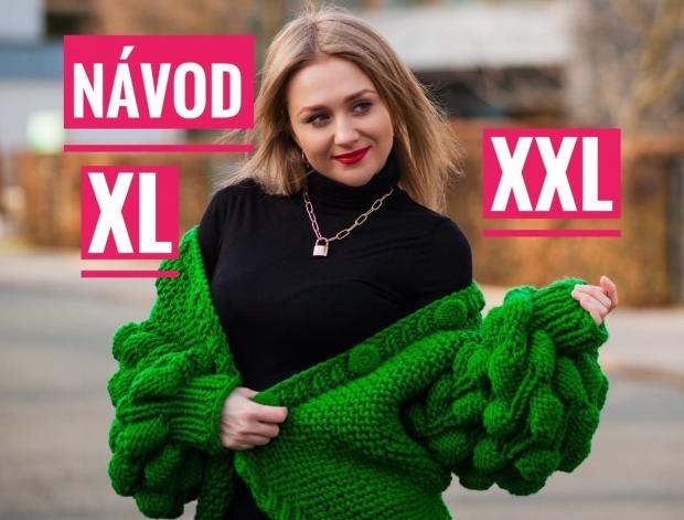 Návod na pletený kardigan XL - XXL