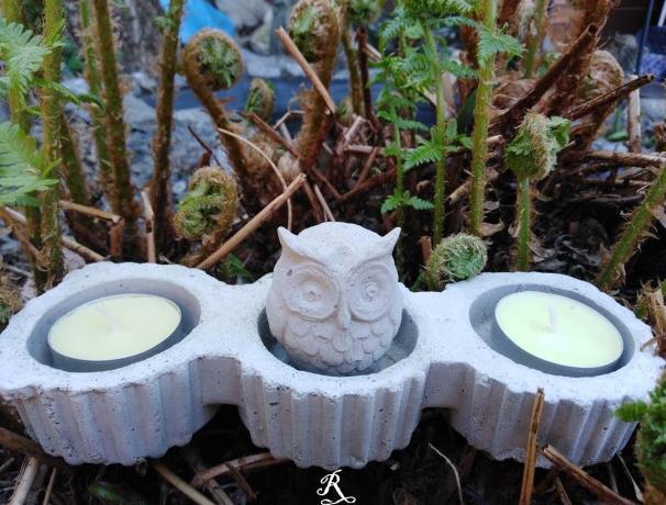 Betonová dóza s ornamenty