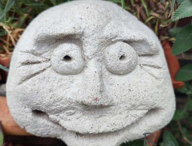 Betonová dóza s ornamenty