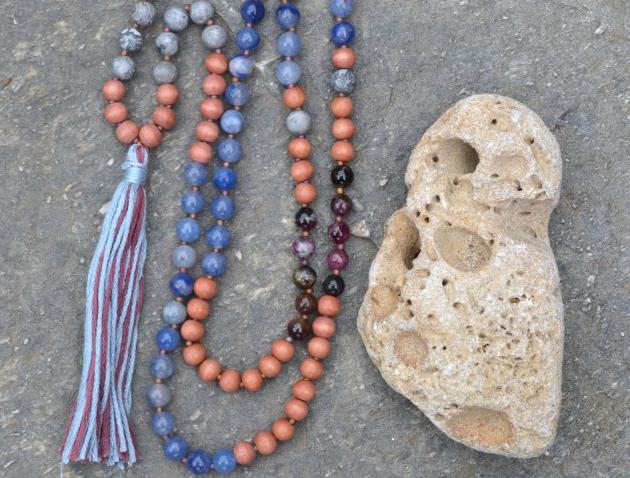 Náhrdelník JAPA 108 Turmalín.... meditace růženec energie jóga čakra pozitivní buddha joga budhismus mala japa 