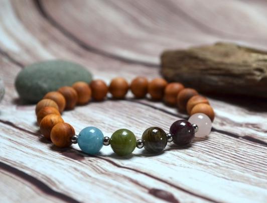 Ochranný náramek - Silná kombinace talisman náramek láska meditace štěstí energie přátelství buddha joga 