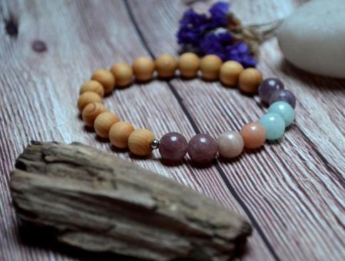 Ochranný náramek - Na vlnách něhy talisman náramek láska meditace štěstí energie přátelství buddha joga 