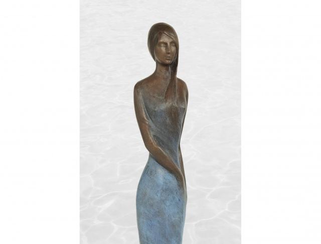 Dívka - Voda, bronzová socha 104 cm