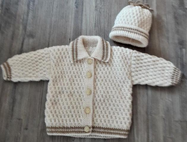 pletená soupravička pro miminko pletené miminka soupravička baby do porodnice 