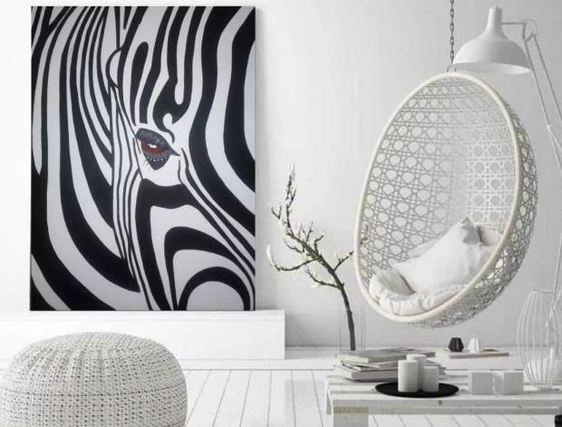 Obraz Na plátně zebra zebra kůň čenobílé 