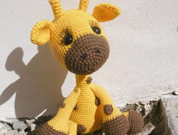 Háčkovaný žirafa Amálka žirafa hračka 