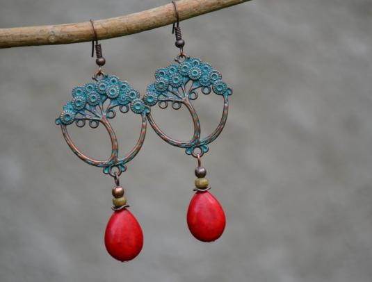 náušnice - v zahradě II