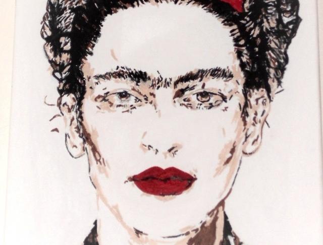 Frida malováno akrylovými barvami rozm 