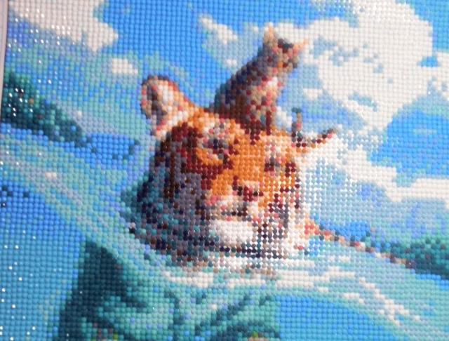 Tygr s kočkou mozaikový obraz ---------------- 