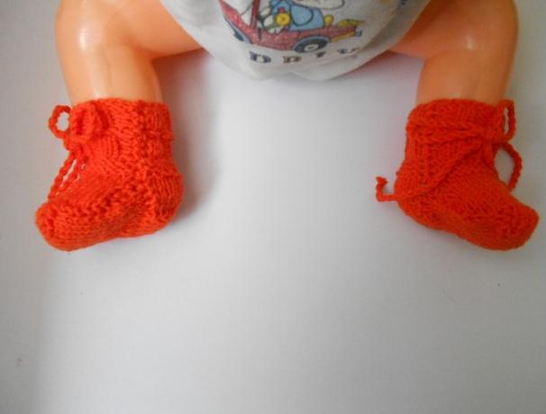 Kojenecké merino ponožky oranžová ponožky merino capáčky kojenec 
