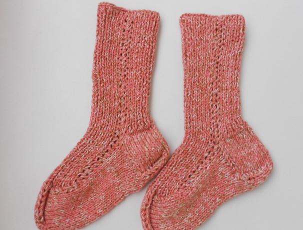 Pletené ponožky s merinem vel.38-39 růžová bílá hnědá akryl ponožky hedvábí merino 38 39 