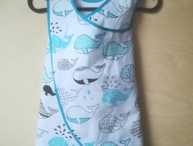 Zástěrka do školky modrá velryba