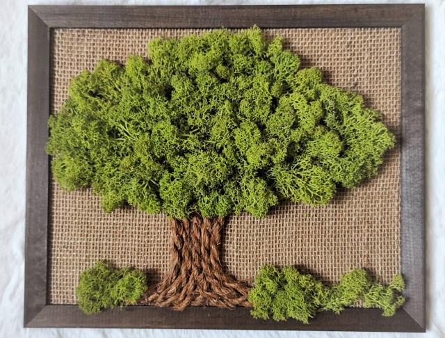 Mechový obrázek - Strom 3