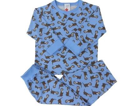 dívčí kalhotky modré puntík